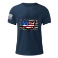 thumbnail image 4 of Mens Casual Pantalones Cortos Cuello Redondo Gradación Impresión Suéter Camiseta, Blusa Deportiva de Fitness para Hombres, 4 of 4