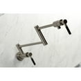 thumbnail image 4 of Kingston Brass KS4108DKL Kaiser Two-Handle 1-Hole Wall Mount Pot Filler Faucet in Brushed Nickel, 4 of 8