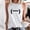 White, variant on Tank Tops for Women Plus Size Round-Neck Sleeveless Baseball Loose Printed Pullover Tops Gray XL