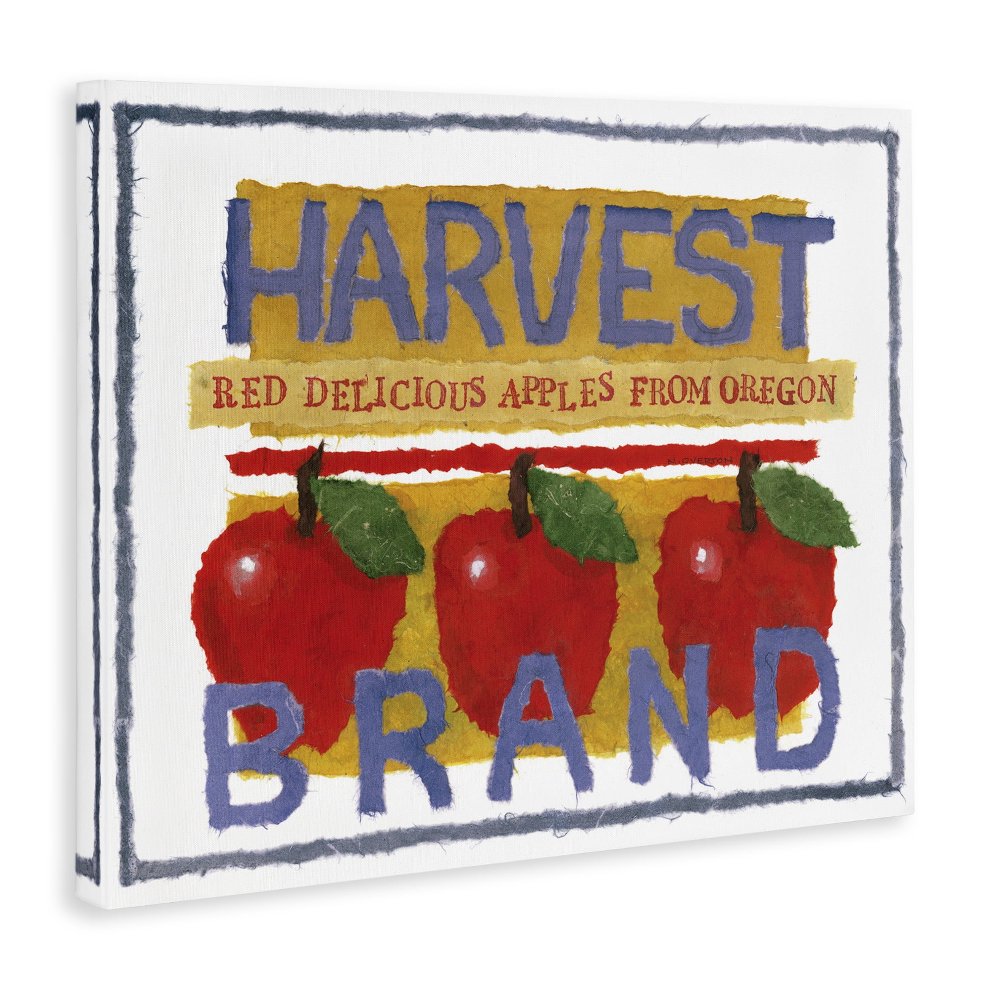 Stupell Industries Oregon Harvest Apples Food & Beverage Painting Gallery Wrapped Canvas Art Print Wall Art, 20 x 16