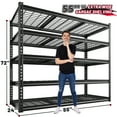 thumbnail image 6 of REIBII 55" W Garage Shelving 5 Tier Metal Shelving 72" H Adjustable Garage Storage Shelf,3000 LBS, 6 of 7