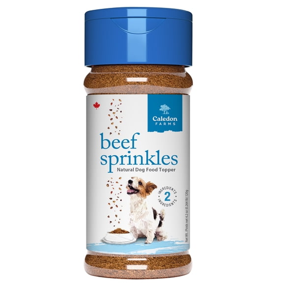 Garniture naturelle pour nourriture pour chiens Caledon Farms Beef Sprinkles, 120 grammes