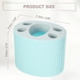 thumbnail image 4 of Unique Bargains Toothbrush Holders Bathroom Toothbrush Holders Toothbrush Storage Organizers 4.69"x3.62"x3.73" Blue, 4 of 7