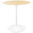 thumbnail image 2 of Modway Lippa 28" Round Wood Grain Dining Table in White Natural, 2 of 7