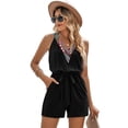 thumbnail image 5 of KRE PRIME Women's Printed Sleeveless V‑Neck Romper, 5 of 11
