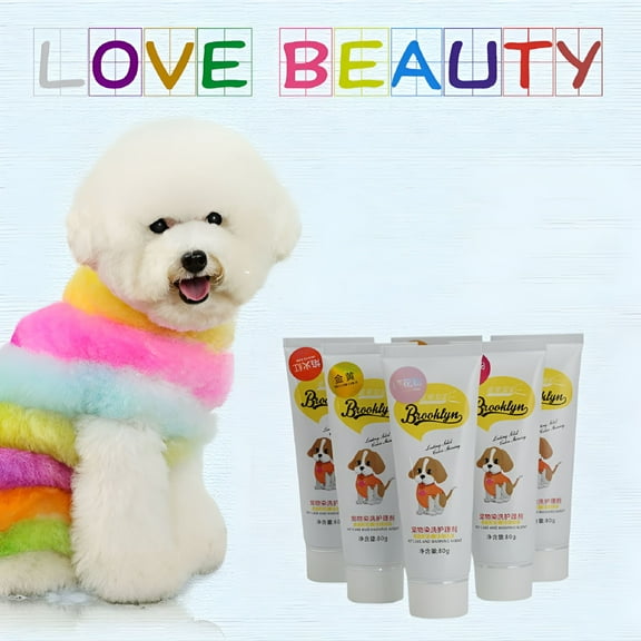 QARUN 80g Pet Dog Cat Animals Hair Coloring Dyestuffs Dyeing Pigment Agent Supplies