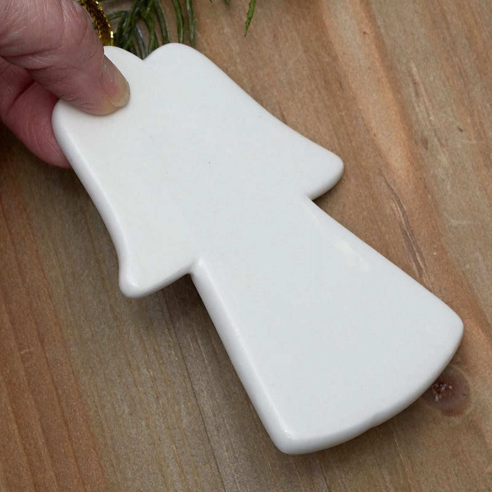 12pc Embossed Porcelain Angel Ornament Set - for Christmas - Factory Direct Craft