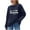 A-Navy, variant on Fashion Womens Sweater Tops Lightweight Casual Fall Spring Long Sleeve Funny Letters Print Crewneck Pullover Jumpers Loose Oversized Cable Knit Tunic Blouse F-Yellow XXL