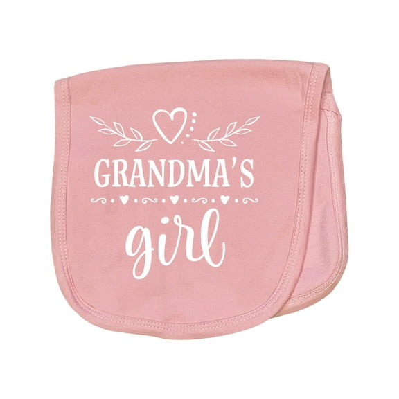 Inktastic Grandma Girl for Granddaughter Baby Burp Cloth