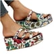 thumbnail image 4 of Amzcrzy Zapatos de mujer,Zapatos de mujer,Zapatillas de mujer, Sandalias bordadas cómodas con suela gruesa para mujer, chanclas casuales Sandalias Mujer Zapatillas De Casa, 4 of 5