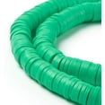 thumbnail image 5 of 10strands Green Flat Round Polymer Clay Beads 6mm Heishi Beads for DIY Jewelry Making Green, 5 of 7