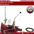 thumbnail image 1 of American Shifter  C4 Shifter Kit Chrome 10 in. E Brake Cable Push Button 16 in. Handle Billet Knob for EEA10, 1 of 1
