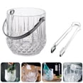 thumbnail image 3 of RENACLIPY Portable Clear Plastic Ice Bucket with Lid and Tongs 2-Piece Set for Parties and Outdoor Use, 3 of 6