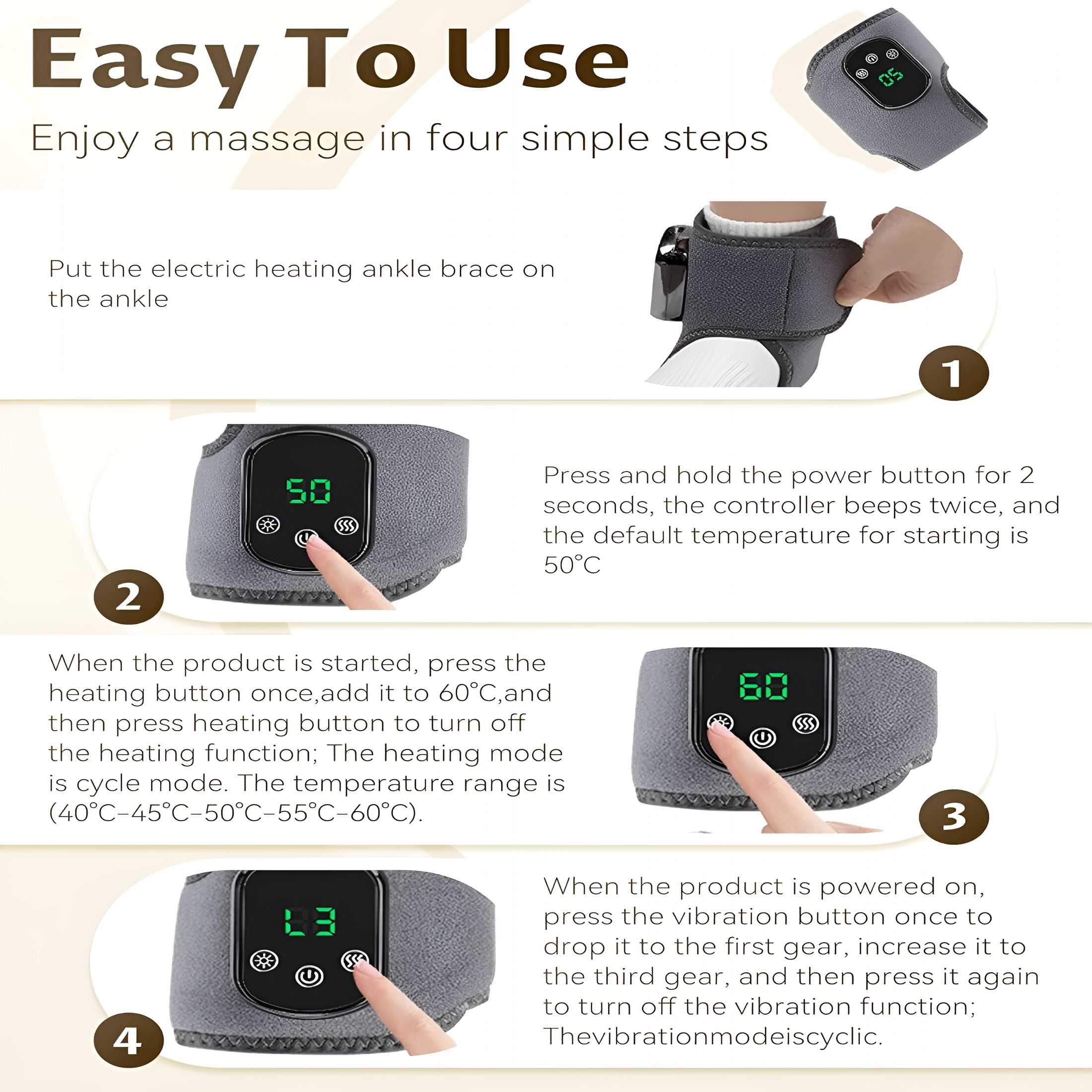 XIRQI 3 in 1 Triple Method Massager-Heat Therapy,Shiatsu Kneading,Air Compression,Massager for Foot Massage,One-Click Operation Wireless Lengthened Shoulder Massager with Heat