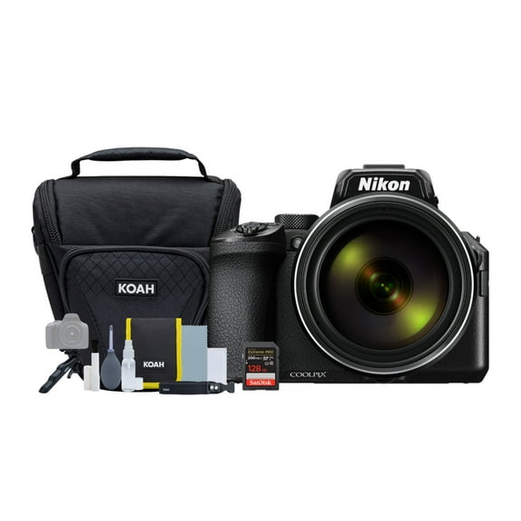 Nikon COOLPIX P950 Digital Camera (Black) Bundle with Case, Accessories and 128GB SD Card (3 items)