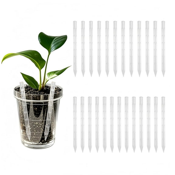 25Pcs Plant Aeration Tubes for Pots, Soil Aeration Sticks for Root Rot Prevention and Overwatering, 9.8 Inch Cuttable Plastic Plant Root Ventilation Stakes Plant Accessories for Indoor Potted Plants