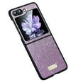 thumbnail image 1 of Allytech Galaxy Z Flip 5 Case, Z Flip 5 5G Case for Girls Women, Glitter Design Shockproof Anti-Scratch Drop Protection Case Back Cover Shell for Samsung Galaxy Z Flip 5 2023 - Purple, 1 of 5