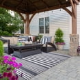 thumbnail image 2 of Modern Stripes Indoor/ Outdoor Area Rug, 5'5" x 7'5", Grey, 2 of 9