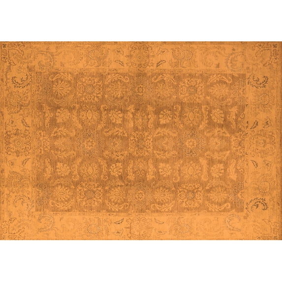 Ahgly Company Indoor Rectangle Oriental Orange Traditional Area Rugs, 8' x 10'