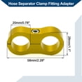 thumbnail image 4 of Unique Bargains Hose Separator Clamp Fitting Adapter/ Pipe Tube Line Separator Clamp Tooling AN10 20mm 4pcs Gold Tone, 4 of 6