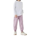 thumbnail image 3 of ChaoLingNeng Girls Sweatpants Size 10,Girls Casual Pants with Nut Embroidery Loose Fit Sporty Trousers for Big Kids Comfortable Everyday Wear Autumn Fashion,5-6 Years, 3 of 7