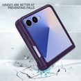 thumbnail image 3 of Allytech Case for Samsung Galaxy Z Flip 7 with Hinge Protection [Card Slot] - Ultra Thin Automatic Hinged Hard PC Shockproof Anti-Scratch Full Body Protective Case - Darkpurple, 3 of 6