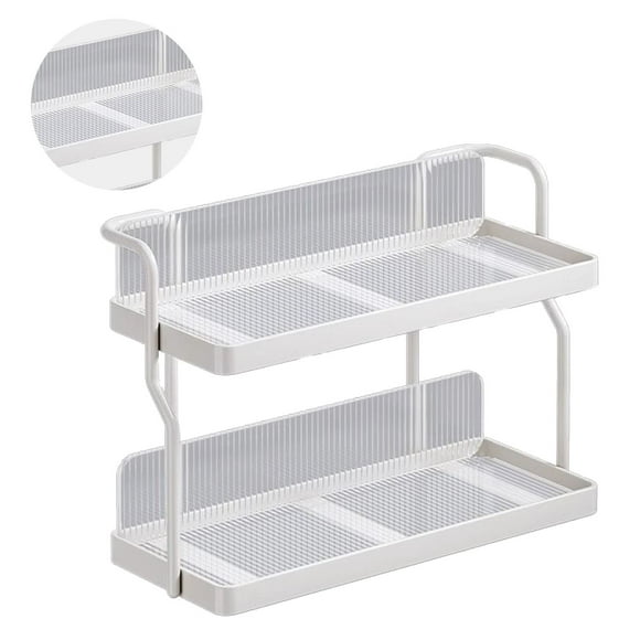Countertop Shelf Organizer, 2 Tier Kitchen Counter Shelf with Stickers for Bathroom