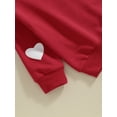 thumbnail image 6 of Suealasg Toddler Boy Valentine's Day Outfits Set 6M 1T 2T 3T Infant Boy Long Sleeve Letter Print Sweatshirt Long Pants Set 2PCS Casual Spring Clothing for Infant Boy, 6 of 8