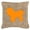 Orange, variant on Bichon Frise Burlap and Orange Indoor & Outdoor Decorative Fabric Pillow - 18 x 18 in.