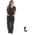 thumbnail image 4 of Conjuntos de uniforme médico para mujer Uniformes médicos de seis bolsillos (cuello en V con pantalón cargo), 4 of 5
