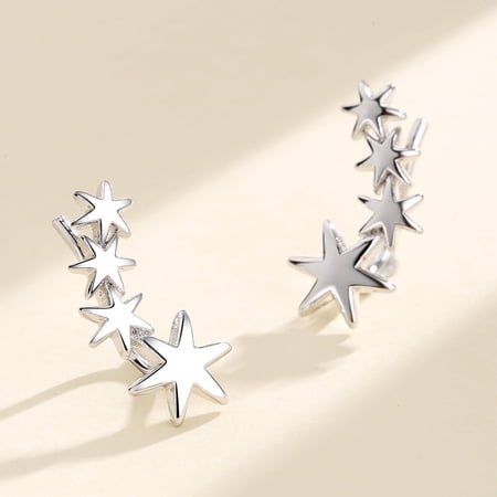 Amy and Annette Sterling Silver Shooting Star Earring