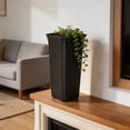 thumbnail image 6 of Diceymbol Tall Square Flower Pot 8 Inch Black Small Planter for Indoor Outdoor Desk Shelf Balcony Plants, 6 of 8