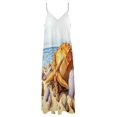 thumbnail image 3 of Seashell On The Beach Sleeveless Dress for Women Clothing Female Women's Summer Skirt, 3 of 6