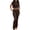 Brown, variant on Lounge Sets for Women 2 Piece Foldover Yoga Flare Leggings Pants Crop Tops Casual Outfits Matching Tracksuit Set