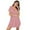 Pink, variant on Womens Nightgowns Sexy V Neck Sleepwear Short Sleeve Nightshirt Loose Pajama Dress Short Nightdress for Women(S Black)