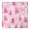 Pink Christmas Tree, variant on Red and Black Christmas Love Pattern Square Fitted Tablecloth with Elastic Edge,Square Table Cover,Washable Elastic Table Cover for Home Kitchen Party Decor 34"x34"
