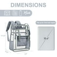 thumbnail image 5 of DAKIMOE Clear Backpack Heavy Duty PVC Transparent Backpack Waterproof Large Clear Book Bag See Through Backpack for Teenager Women Men College Work Travel Stadium Approved, 5 of 7
