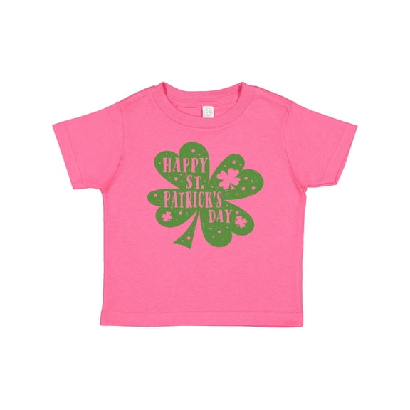 Inktastic Happy St. Patrick's Day Shamrock in Green Boys or Girls Baby T-Shirt