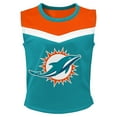 thumbnail image 2 of Girls Youth Aqua Miami Dolphins Spirit Two-Piece Cheerleader Set, 2 of 3
