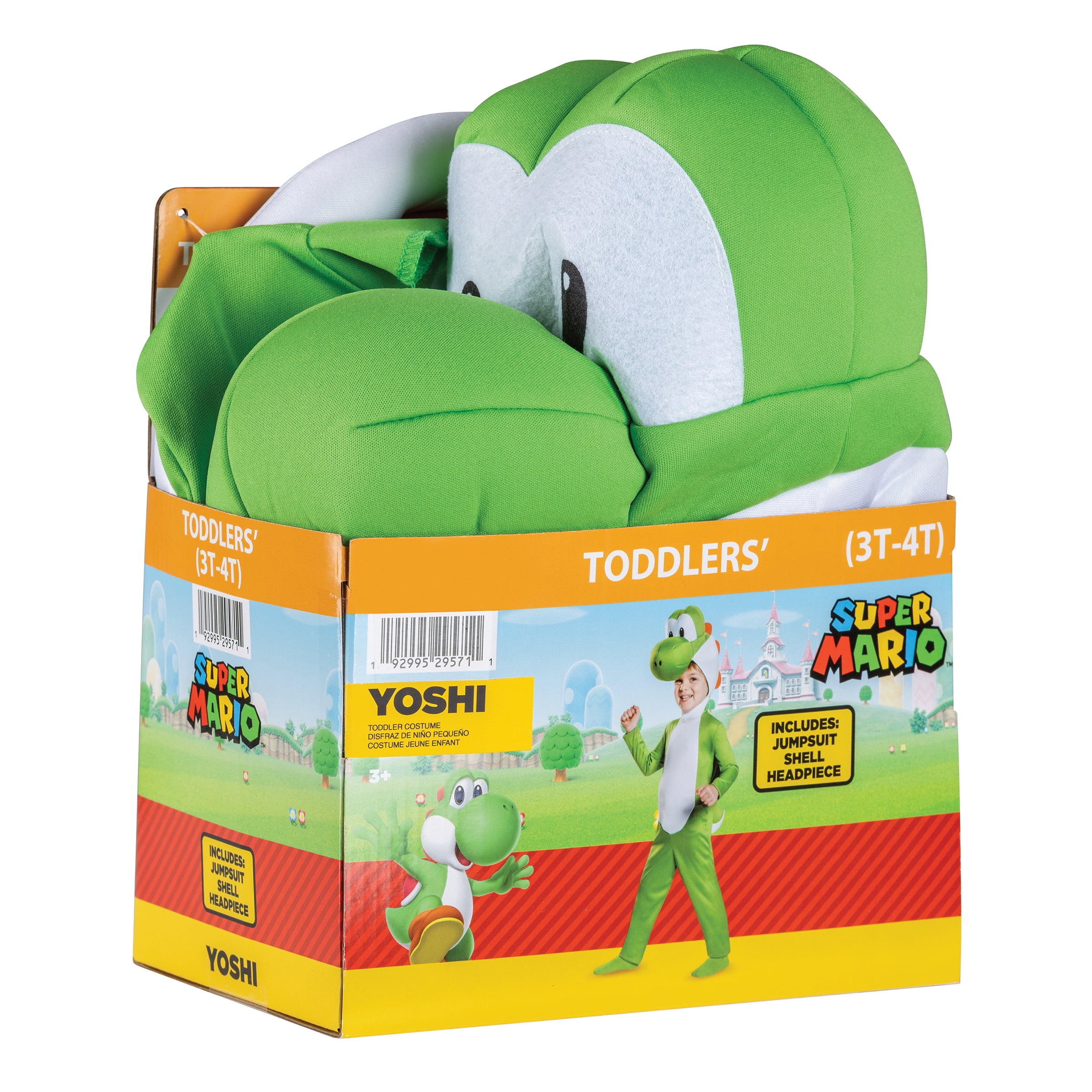 Nintendo Super Mario Bros. Yoshi Halloween Costume for Children, Toddlers Size 3T-4T, by Disguise