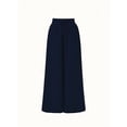 thumbnail image 4 of Pantalones Casuales para Mujer, con Cintura Elástica y Pierna , con Bolsillos. Azul Marino S, 4 of 9