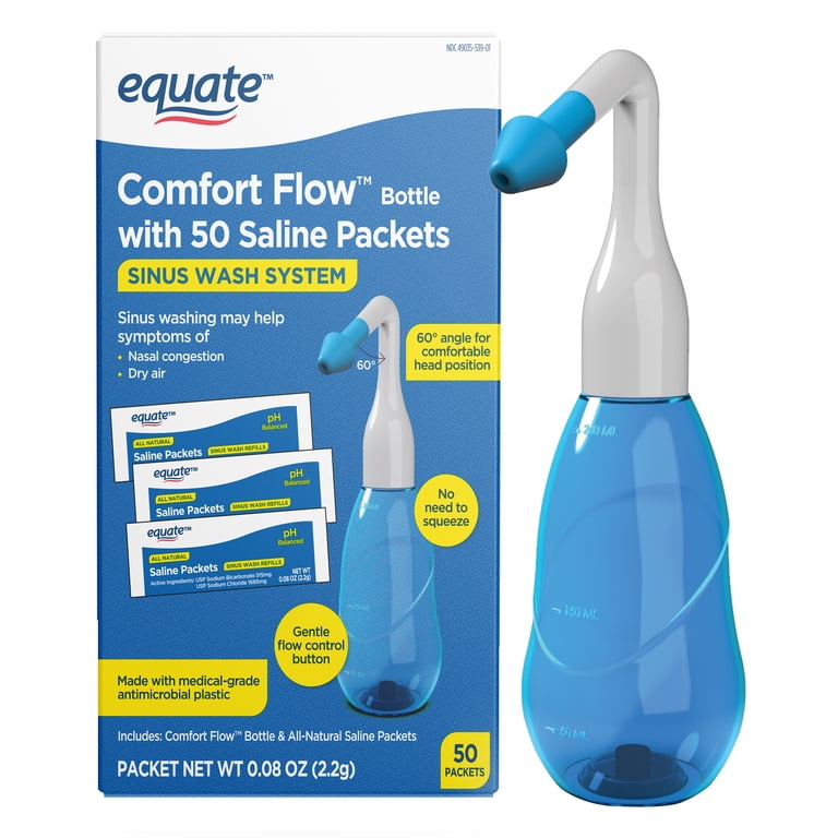Saline Nasal Wash System with 50 Packets photo 1