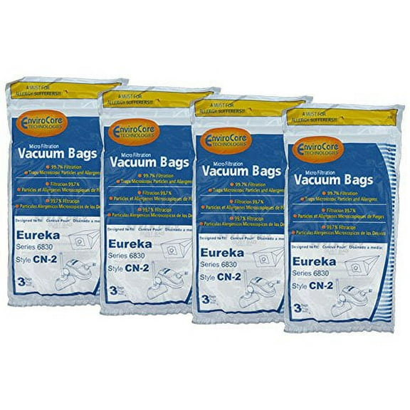 12 Compatible with Eureka CN-2 Microfiltration Vacuum Cleaner Bags 6830