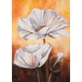 thumbnail image 2 of Lotus, Lenna 14x18 Black Ornate Wood Framed with Double Matting Museum Art Print Titled - White flowers II, 2 of 4