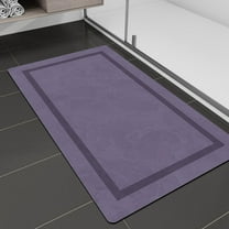 Bathroom Mat Rugs 27x17, Ultra Thin Magic Mat Bathroom Rug Non Slip Bath Rugs Quick Dry Absorbent Bath Mats for Bathroom Floor, (Purple, 27"x17")