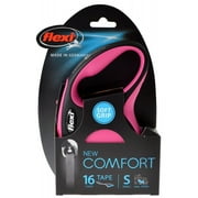Flexi New Comfort Retractable Tape Leash - Pink Small - 16' Tape (Pets up to 33 lbs)