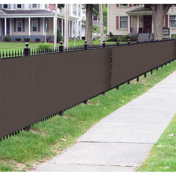 6 feet x 50 feet Privacy Screen Fence Heavy Duty Fencing Mesh Shade Net Cover for Wall Garden Yard Backyard (6 ft X 50 ft, Brown)