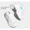 thumbnail image 6 of LUCKY STEP Fashion Colorblock Chunky Sneakers Retro Dad Casual Shoes,White,Womens, 6 of 10
