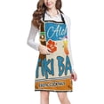thumbnail image 1 of ASHLEIGH Tiki Bar Rusty Sign Hawaiian Aloha Exotic Cocktails Adjustable Bib Apron with Pockets Commercial Restaurant and Home Kitchen Adjustable Apron, 1 of 2