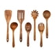 thumbnail image 1 of Juego de utensilios de cocina Komu natural de 7 piezas, juego de utensilios de cocina, utensilios de cocina de madera, cucharas de madera para cocinar, cuchara de cocina de agarre cómodo arroz, 1 of 5